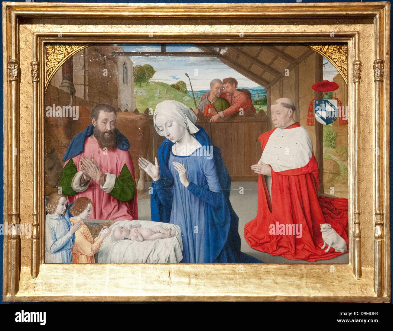 Oleo sobre madera pintura de Natividad del Señor Cardenal Rolin por Le  Maitre de Moulin Jean Hey fecha 1480 AD Museo Rolin Autun Francia  Fotografía de stock - Alamy