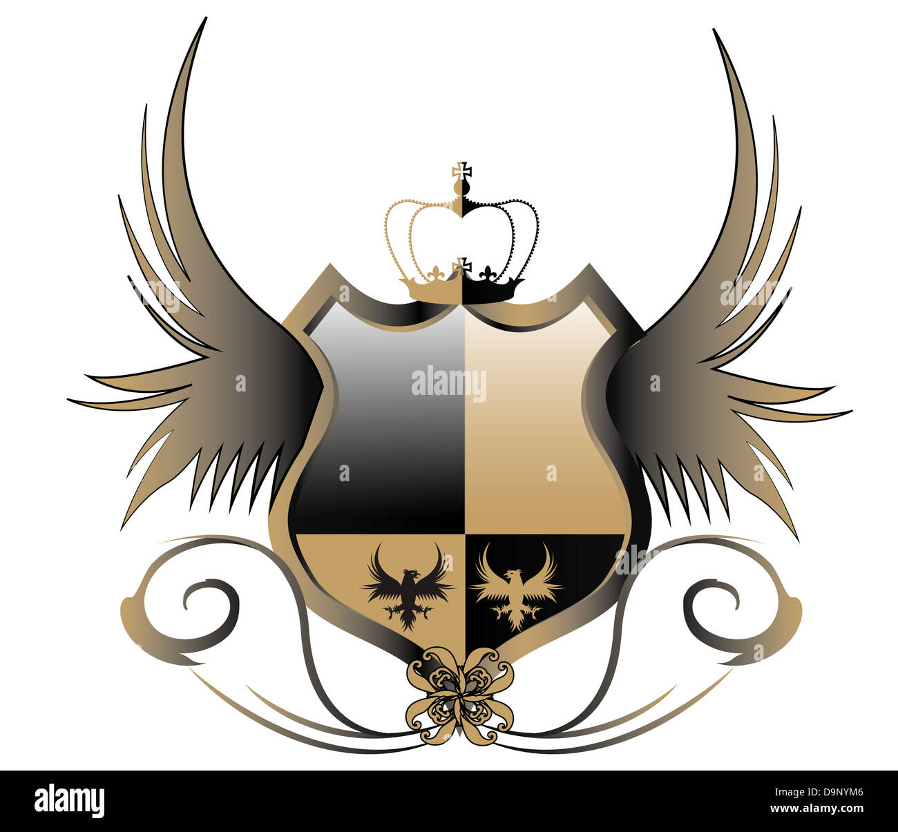 Escudo de la corona del águila fotografías e imágenes de alta