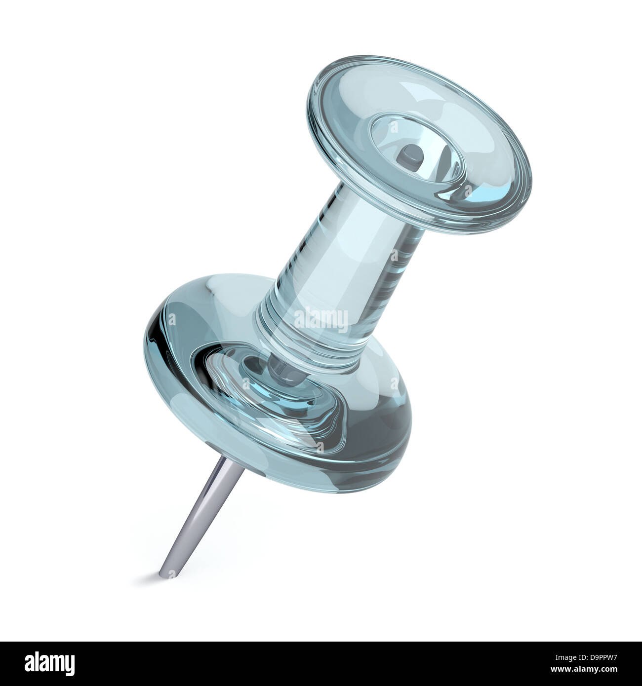 3D realistas Chincheta transparente aisladas (fondo blanco