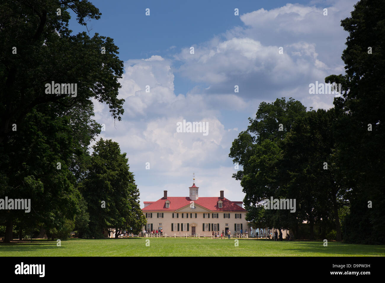 George Washington estate mansion de Mt. Vernon, Virginia, EE.UU. Foto de stock