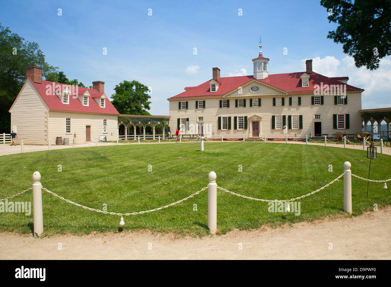 George Washington estate Mansion at Mt Vernon, Virginia, EE.UU. Foto de stock