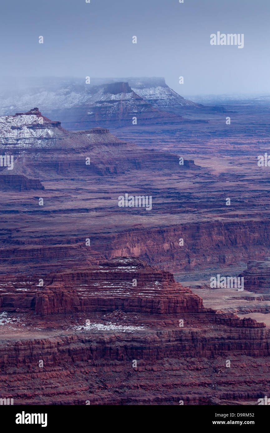 El Valle de Colorado de la isla en el cielo, Canyonlands, Utah, EE.UU. Foto de stock