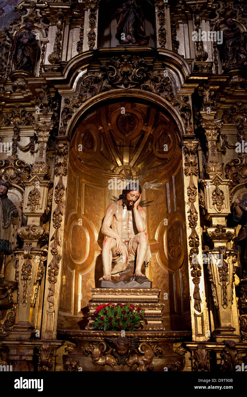 El Cristo de la humildad y paciencia retablos en la Catedral de Sevilla, Sevilla, España. Foto de stock