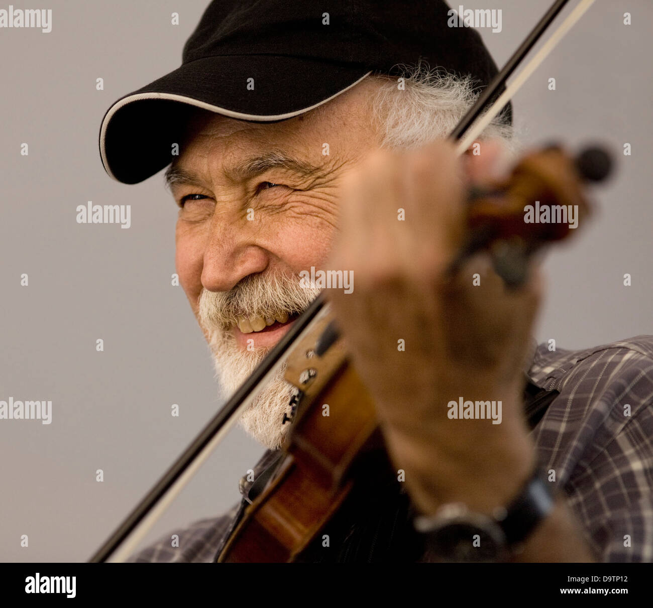 Fiddler Michael Doucet Cajun. Foto de stock