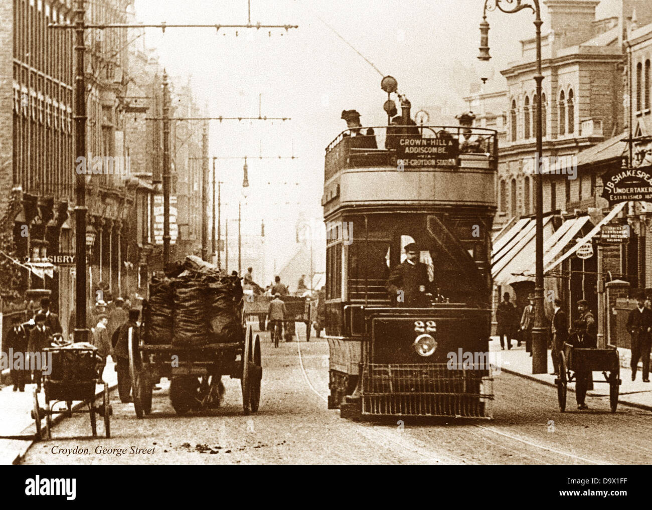 El Croydon George Street 1900 Foto de stock