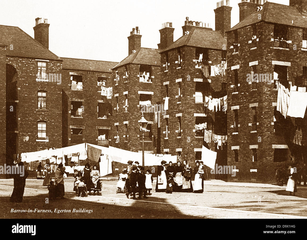 Barrow-in-Furness Egerton Edificios 1900 Foto de stock