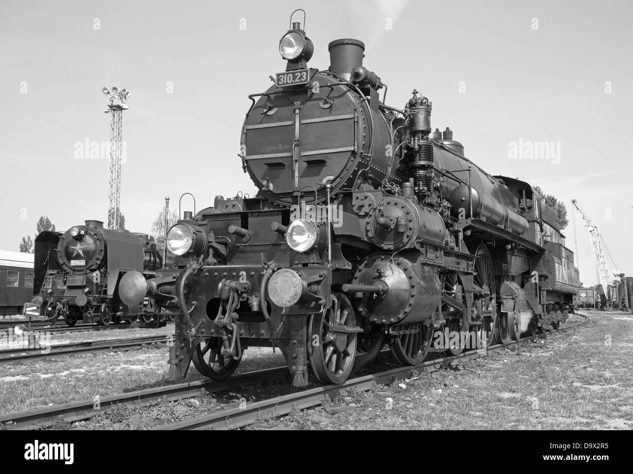 Antigua locomotora de vapor Foto de stock