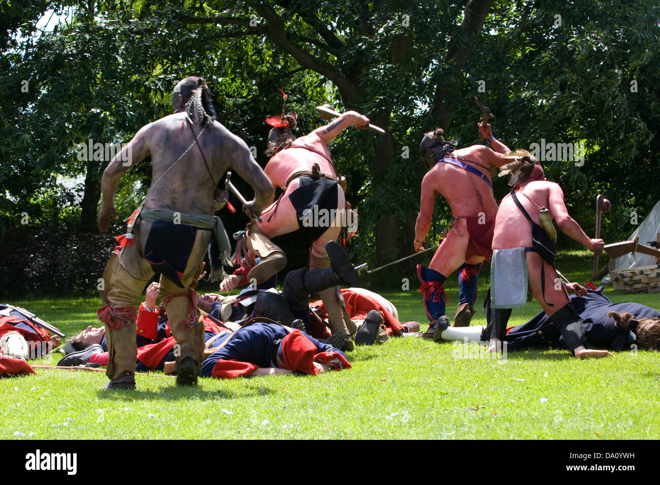 Recreación de los Indios Cherokee en la Guerra Civil Americana