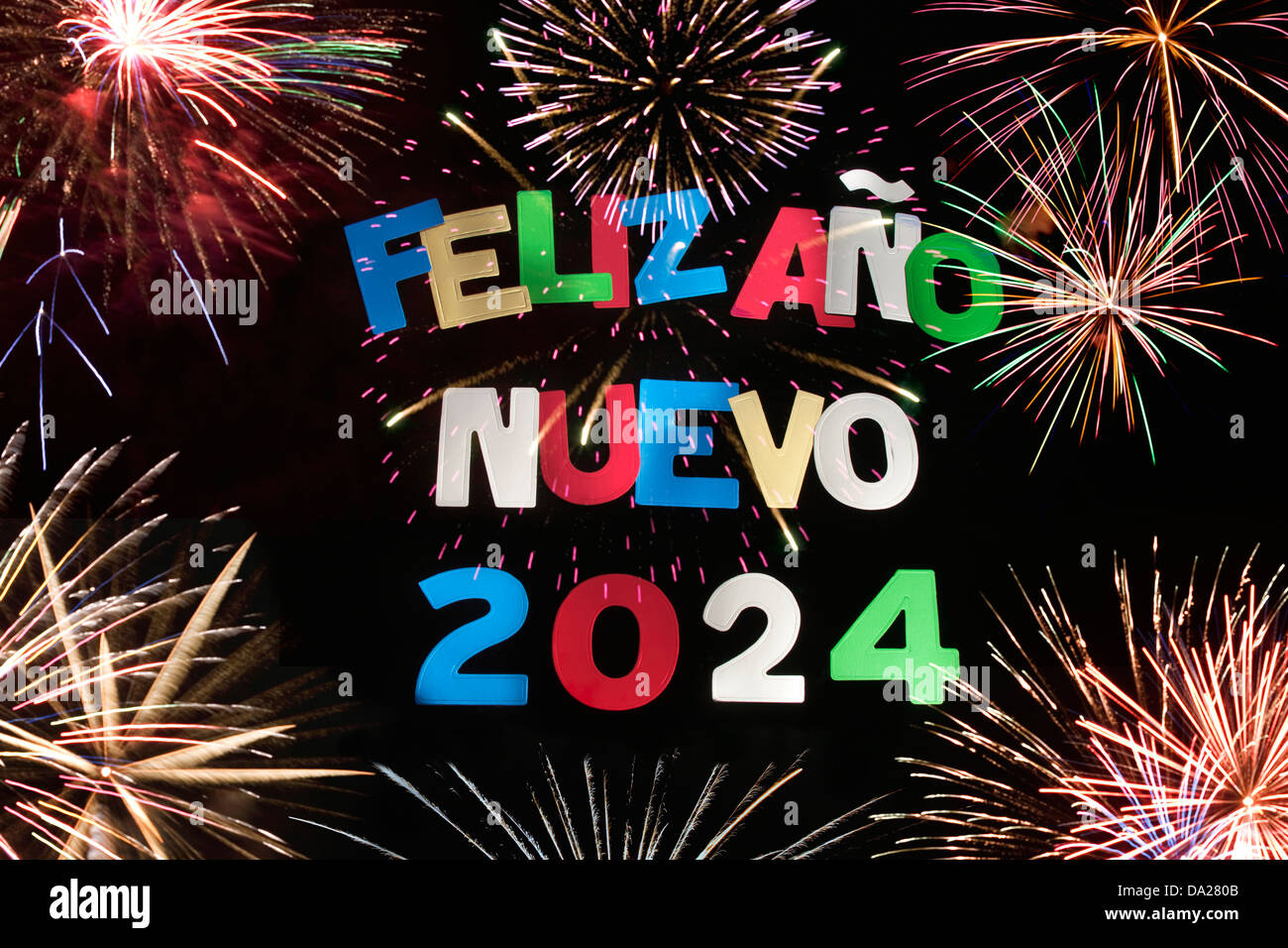 FELIZ ANO NUEVO 2024 Fotografía de stock Alamy