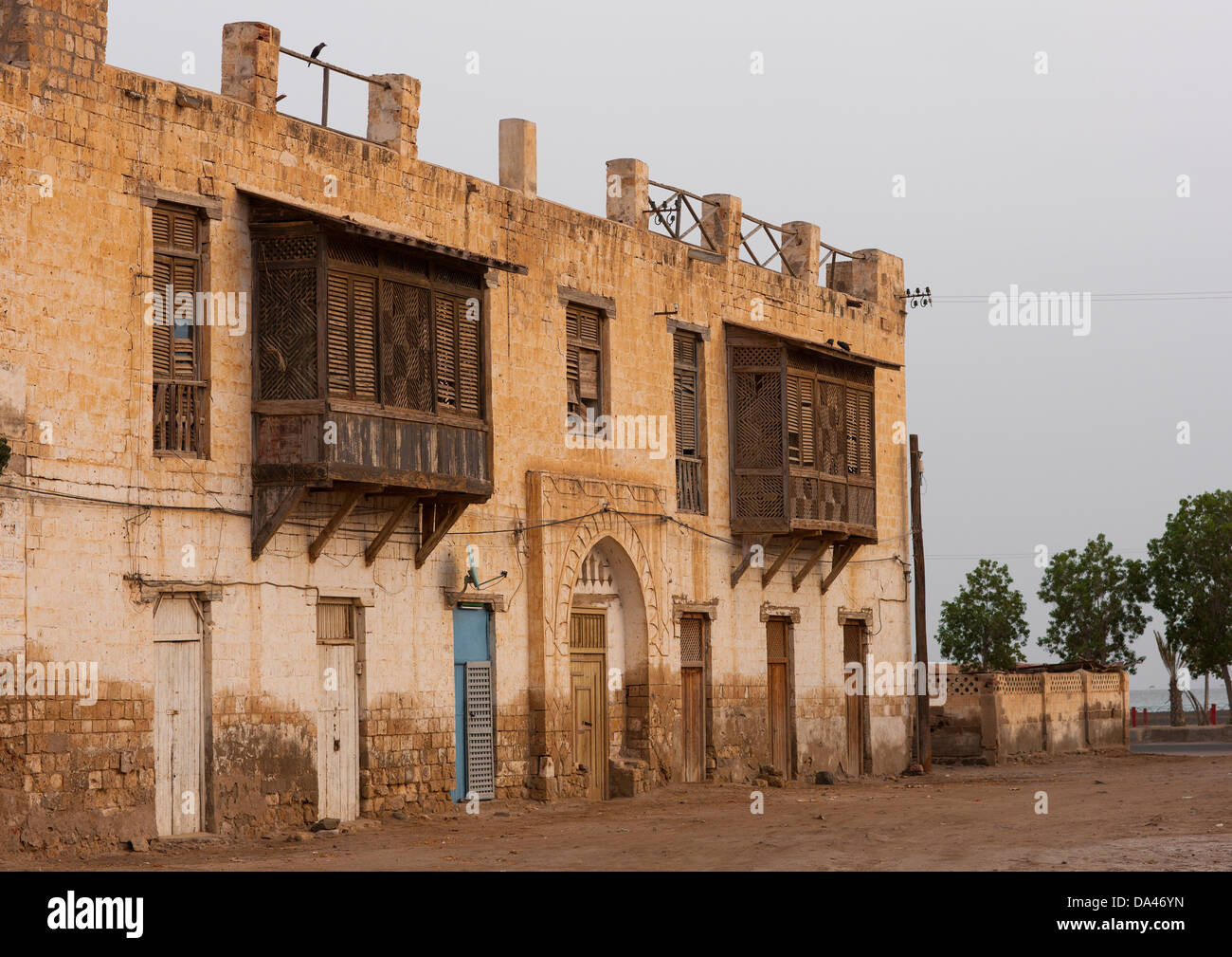 Moucharabieh otomano, Massawa, Eritrea Foto de stock