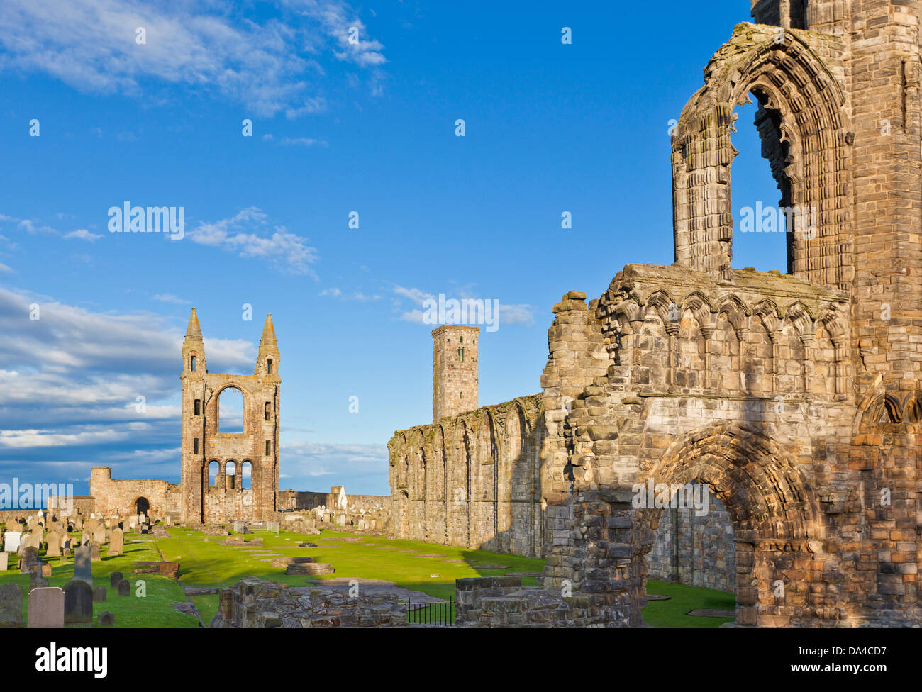 St Andrews Escocia Ruinas de St Andrews Catedral Real Burgh de St Andrews Fife Escocia Reino Unido GB Europa Foto de stock