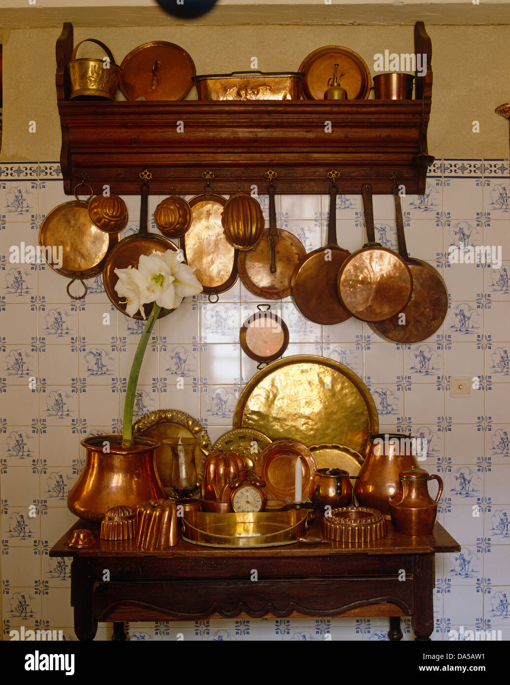 2 sartenes de cobre antiguas 2 mm accesorios de cocina de cobre, sartenes  de cobre vintage, decoración de pared de cocina de cobre francesa. -   México