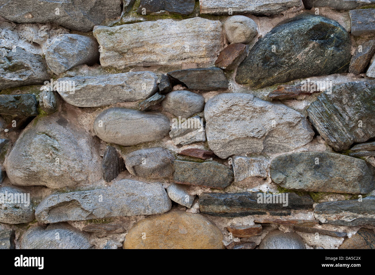Suiza, Europa, Tesino, pared, piedras, muro de piedra, romper el muro de piedra, proyecto, plan Foto de stock