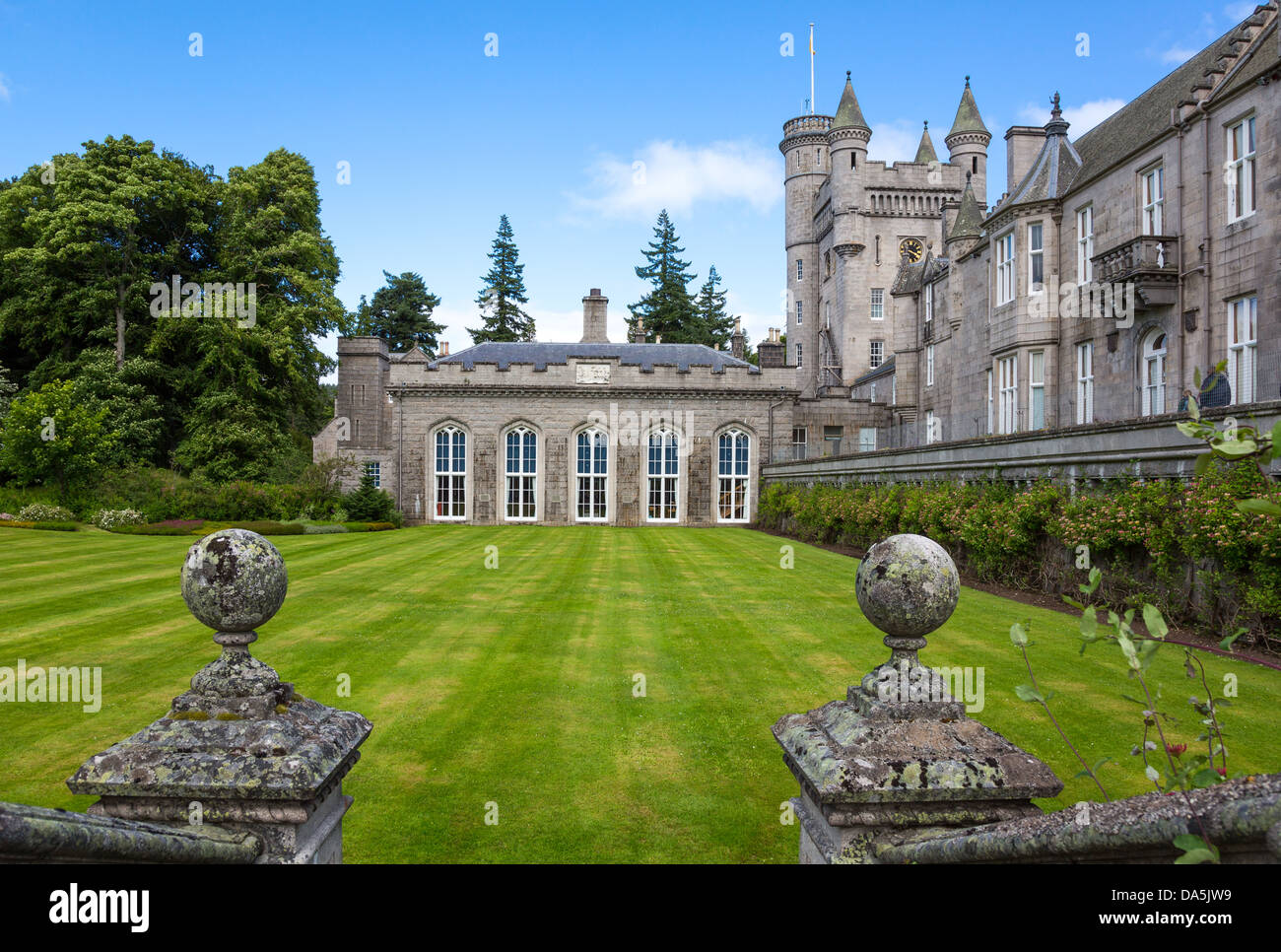 Europa Gran Bretaña, Escocia, aberdeenshire, el castillo de Balmoral, residencia de verano de la familia real británica. Foto de stock