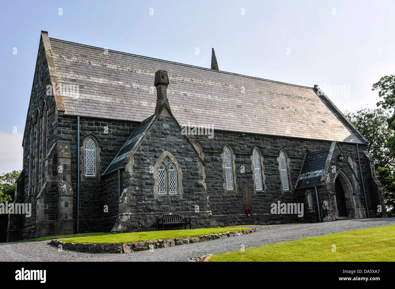 La Iglesia de San Salvador de Irlanda en Grayabbey, Condado de Down, Irlanda del Norte Foto de stock