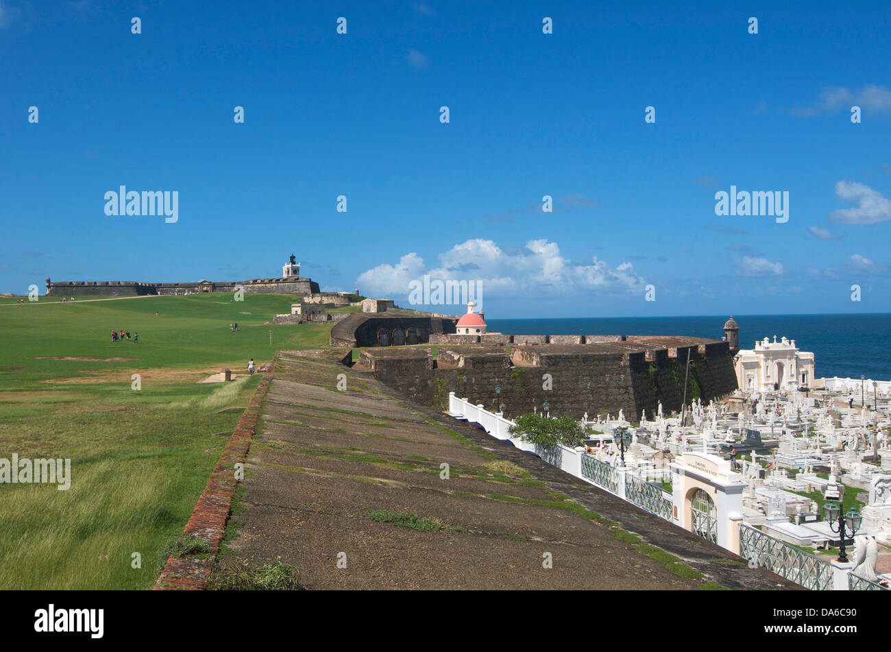 Puerto Rico, el Caribe, Antillas Mayores, Antillas, San Juan, Landmark, lugar de interés histórico, La Fortaleza, el castillo, castl Foto de stock