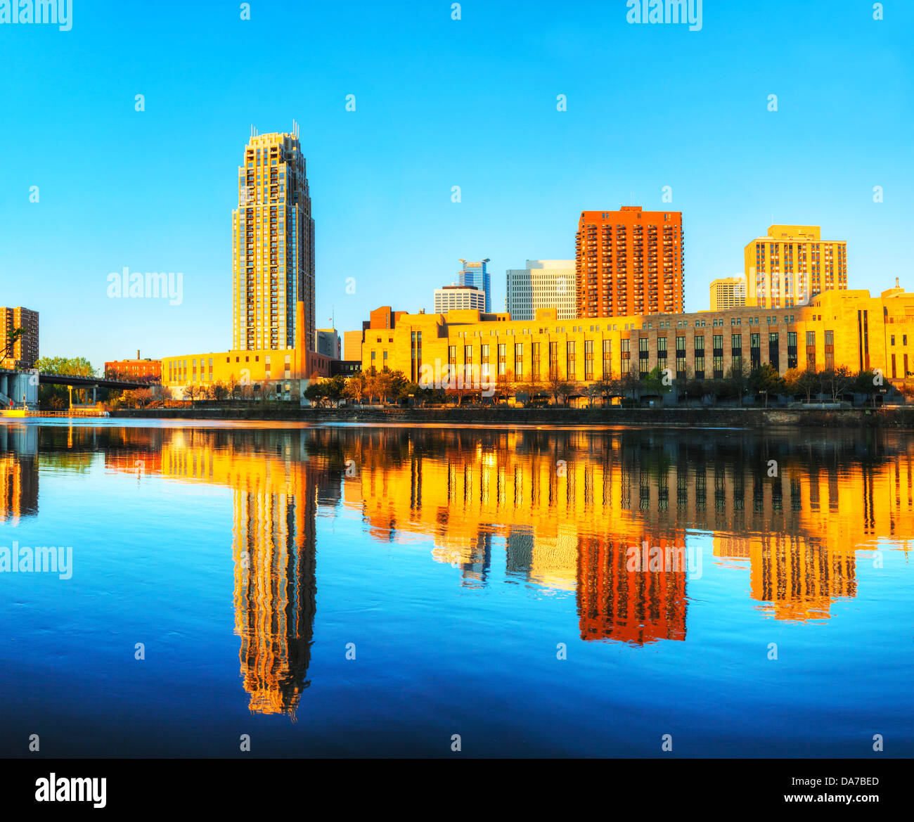 El centro de Minneapolis, Minnesota, en la mañana Foto de stock
