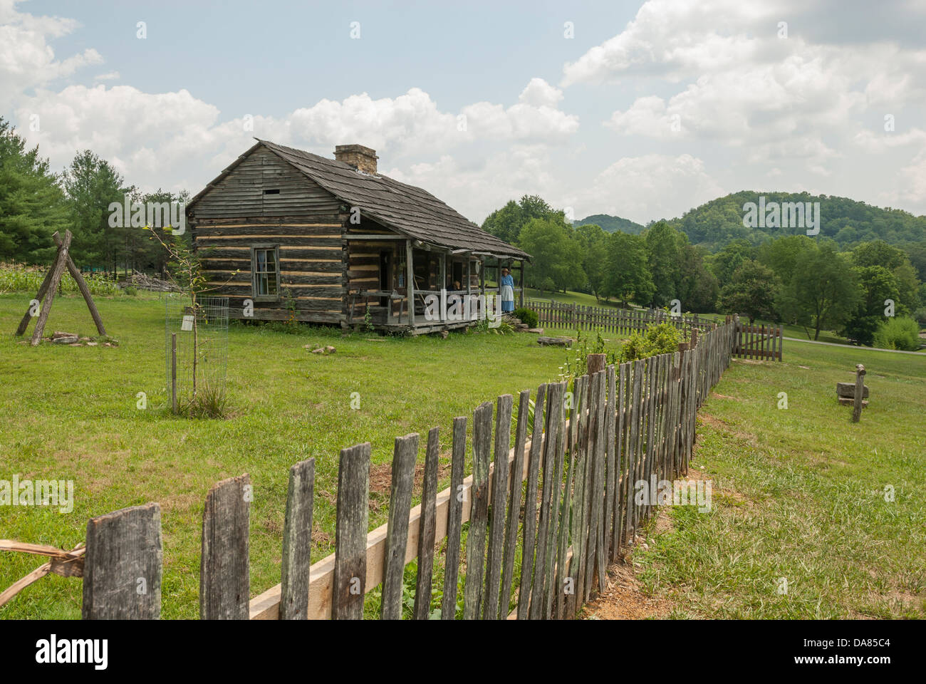 Mountain Homeplace Living History Farm, Paintsville, Kentucky, Estados Unidos de América Foto de stock