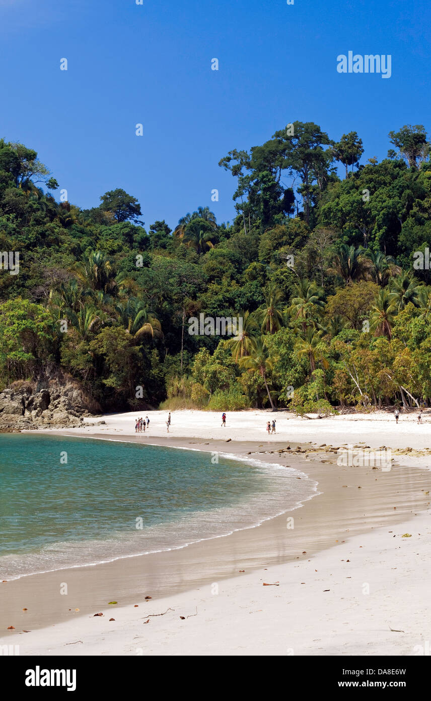 Playa de Manuel Antonio, el Parque Nacional Manuel Antonio, Costa Rica Foto de stock