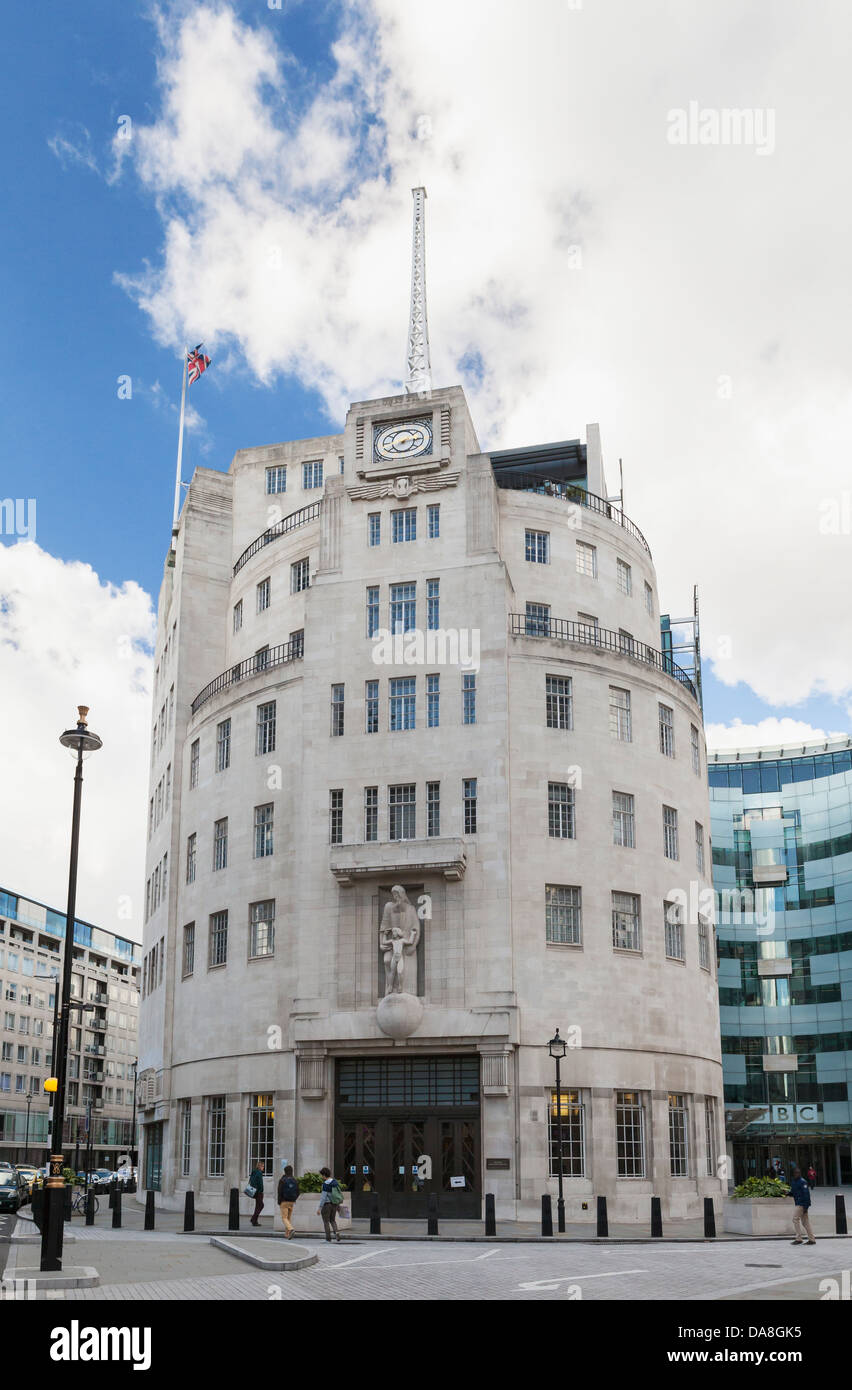 La BBC Broadcasting House, Londres, Inglaterra Foto de stock
