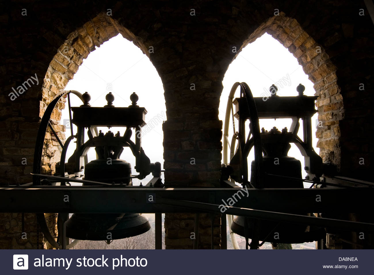 Antigua Parroquia de San Giovanni Battista, Sotto il Monte, Lombardía, Italia Foto de stock