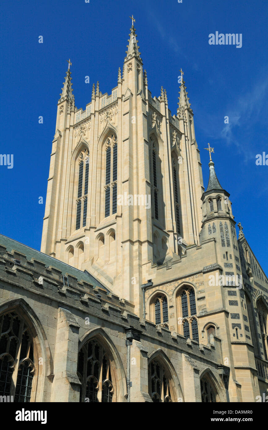 Bury St Edmunds, torre de catedral, en Suffolk, Inglaterra Foto de stock