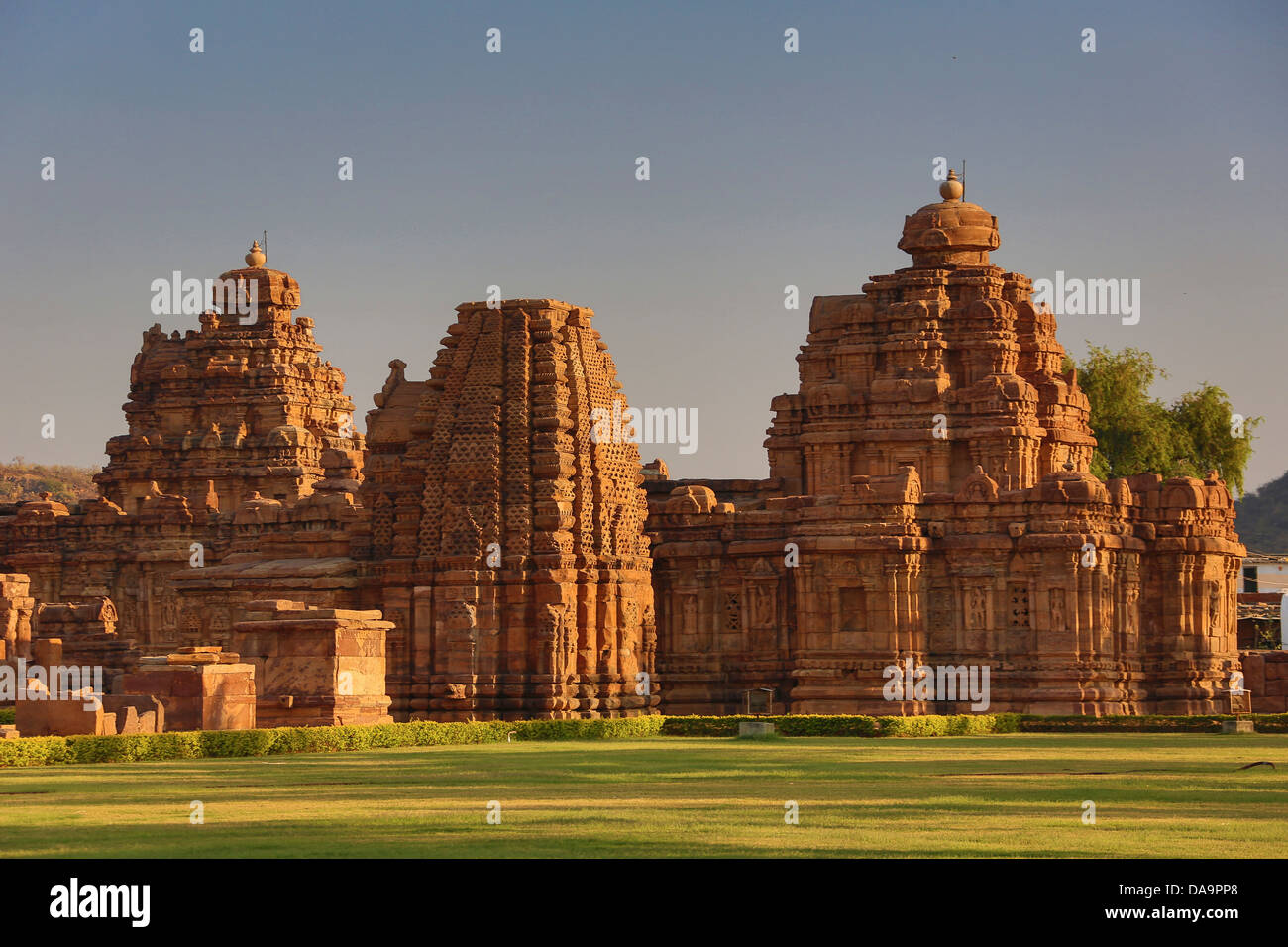 La India, Sur de India, Asia, Karnataka, Badami, Pattadakal, Patrimonio de la humanidad, Virupaksha, Templo, Badami, la arquitectura, el arte, la ciudad, co Foto de stock
