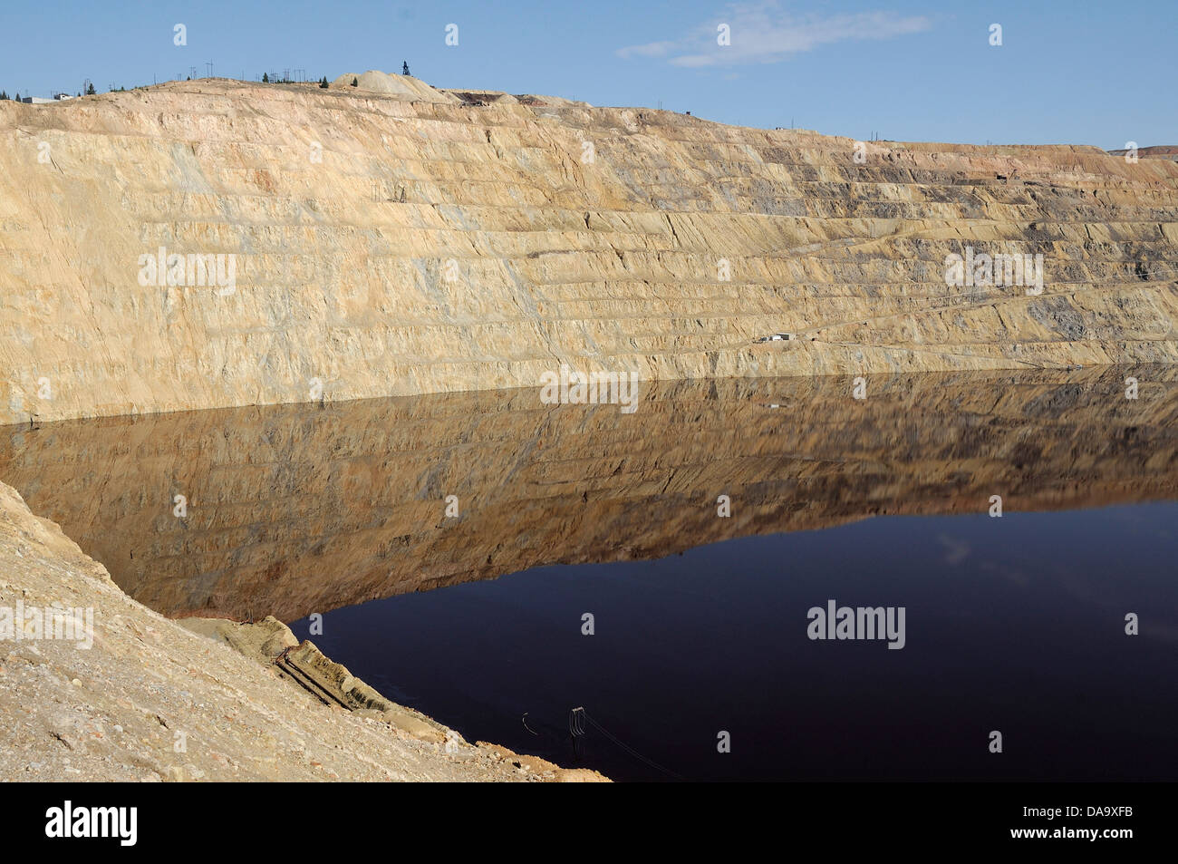Butte, Montana, Estados Unidos, América, Estados Unidos, pit, mina, orificio, medio ambiente, desastres, minería, contaminación, Foto de stock