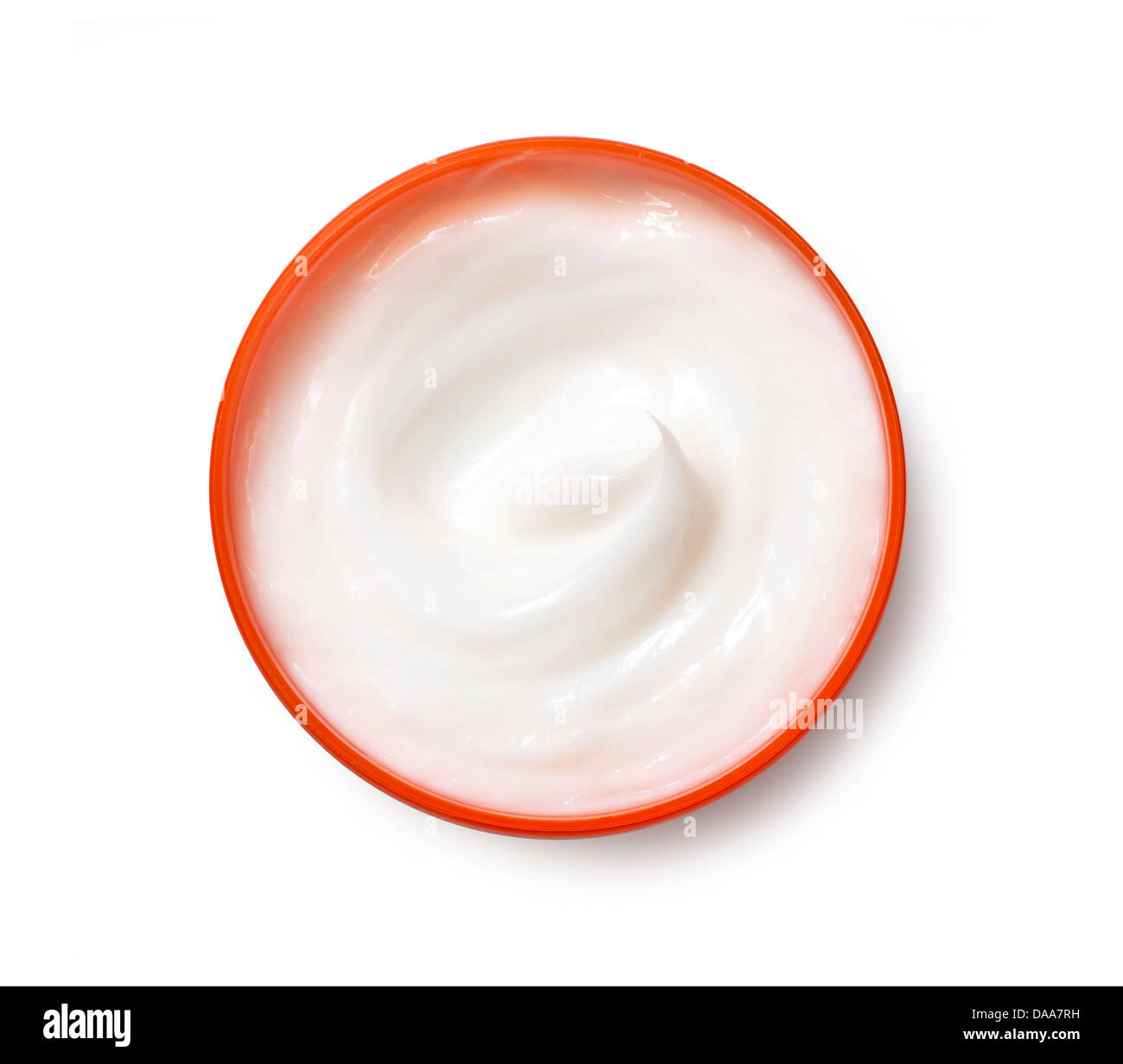Barrido de belleza blanco crema gel aceite producto cortado sobre un fondo blanco. Foto de stock