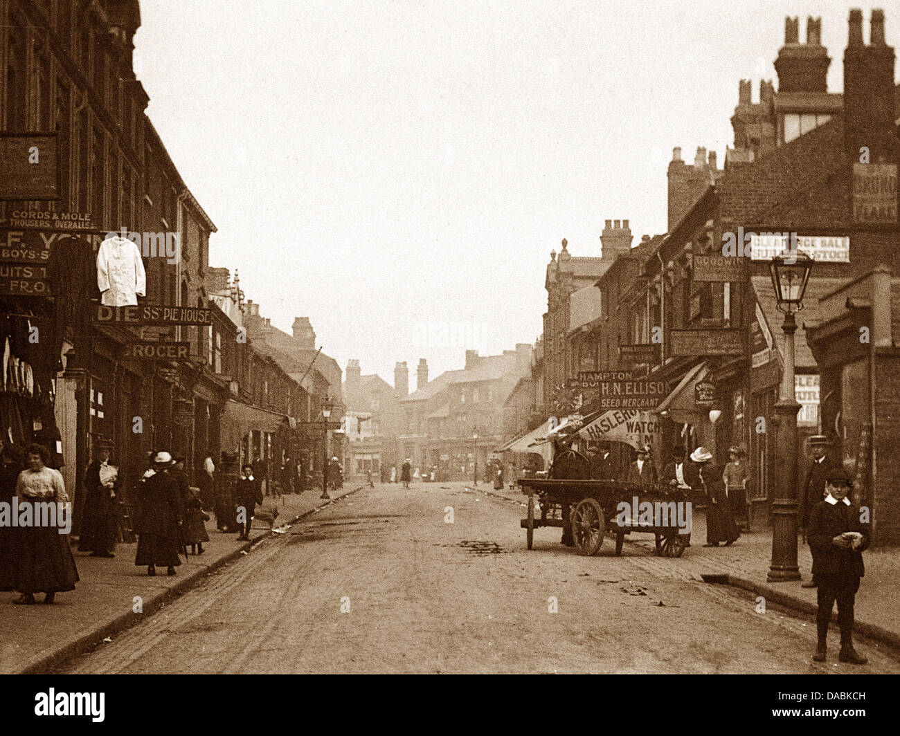West Bromwich Bull Street 1900 Foto de stock