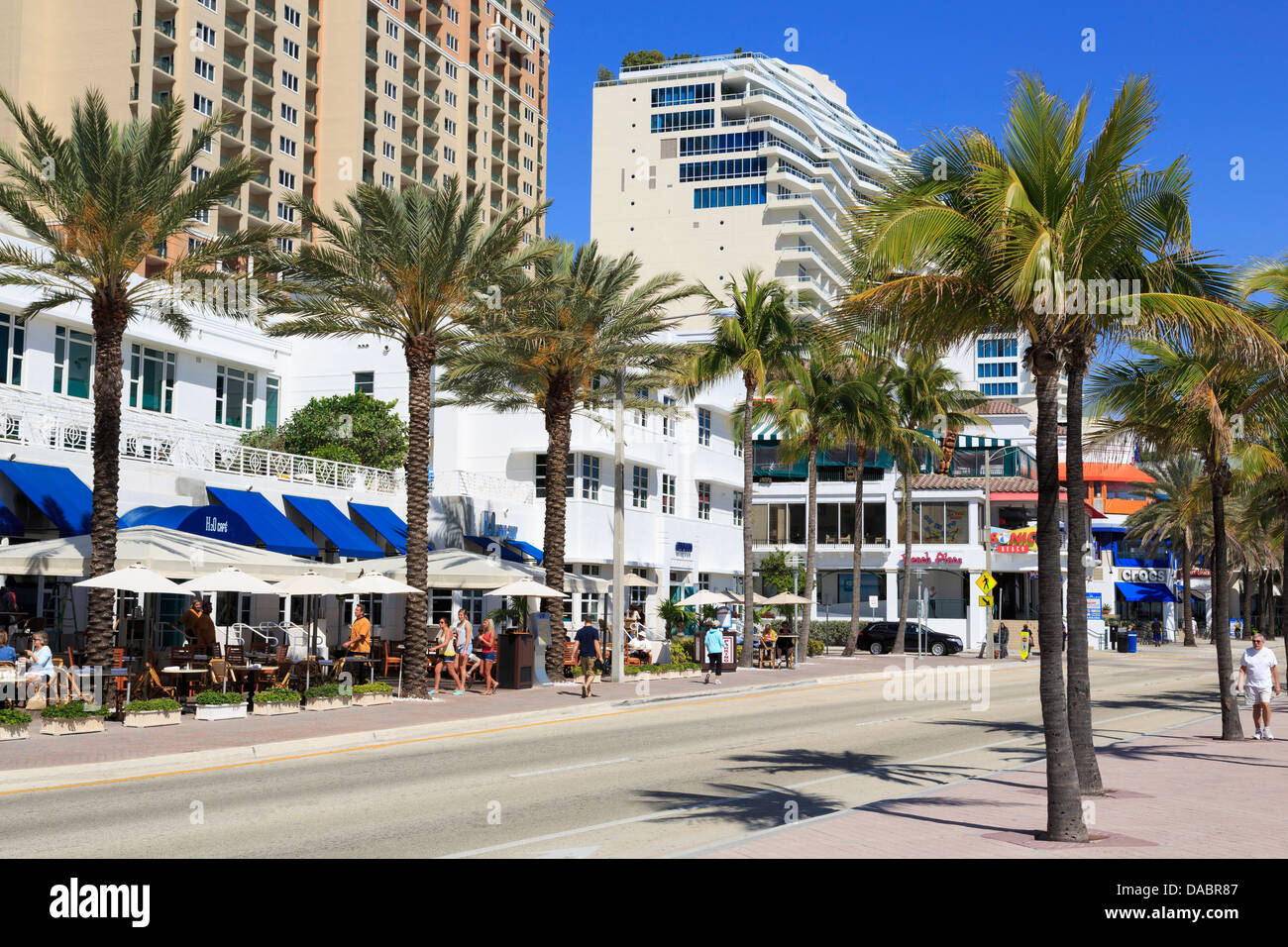 Ocean Boulevard, Fort Lauderdale, Florida, Estados Unidos de América, América del Norte Foto de stock