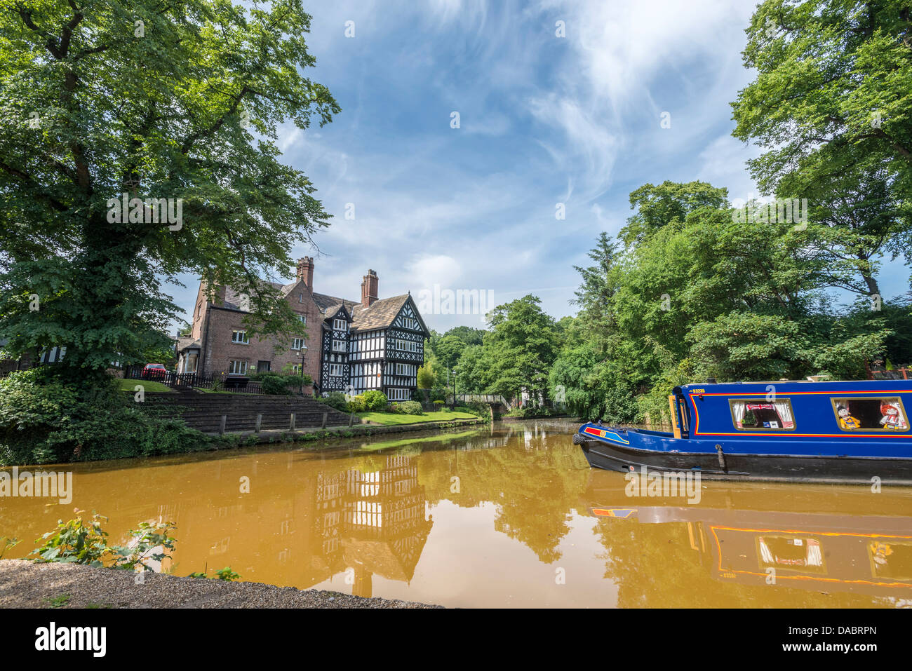 El Bridgewater Canal y el paquete House en Worsley , Manchester, Noroeste de Inglaterra. Foto de stock