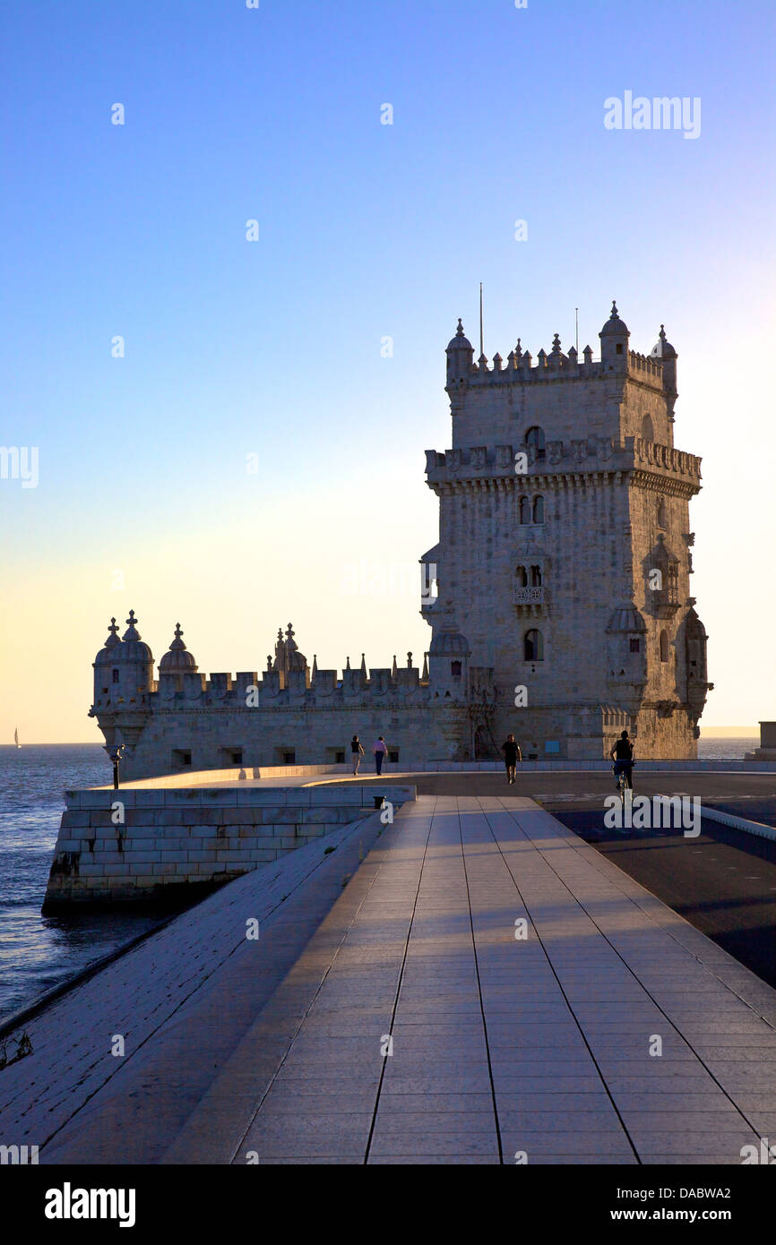 La Torre de Belem, Belem, Portugal, el sur de Europa Occidental Foto de stock