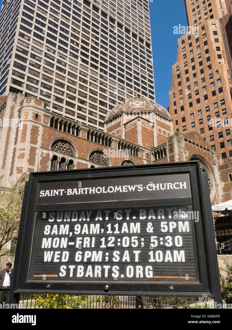 La Iglesia de San Bartolomé, en Park Avenue, Nueva York Foto de stock