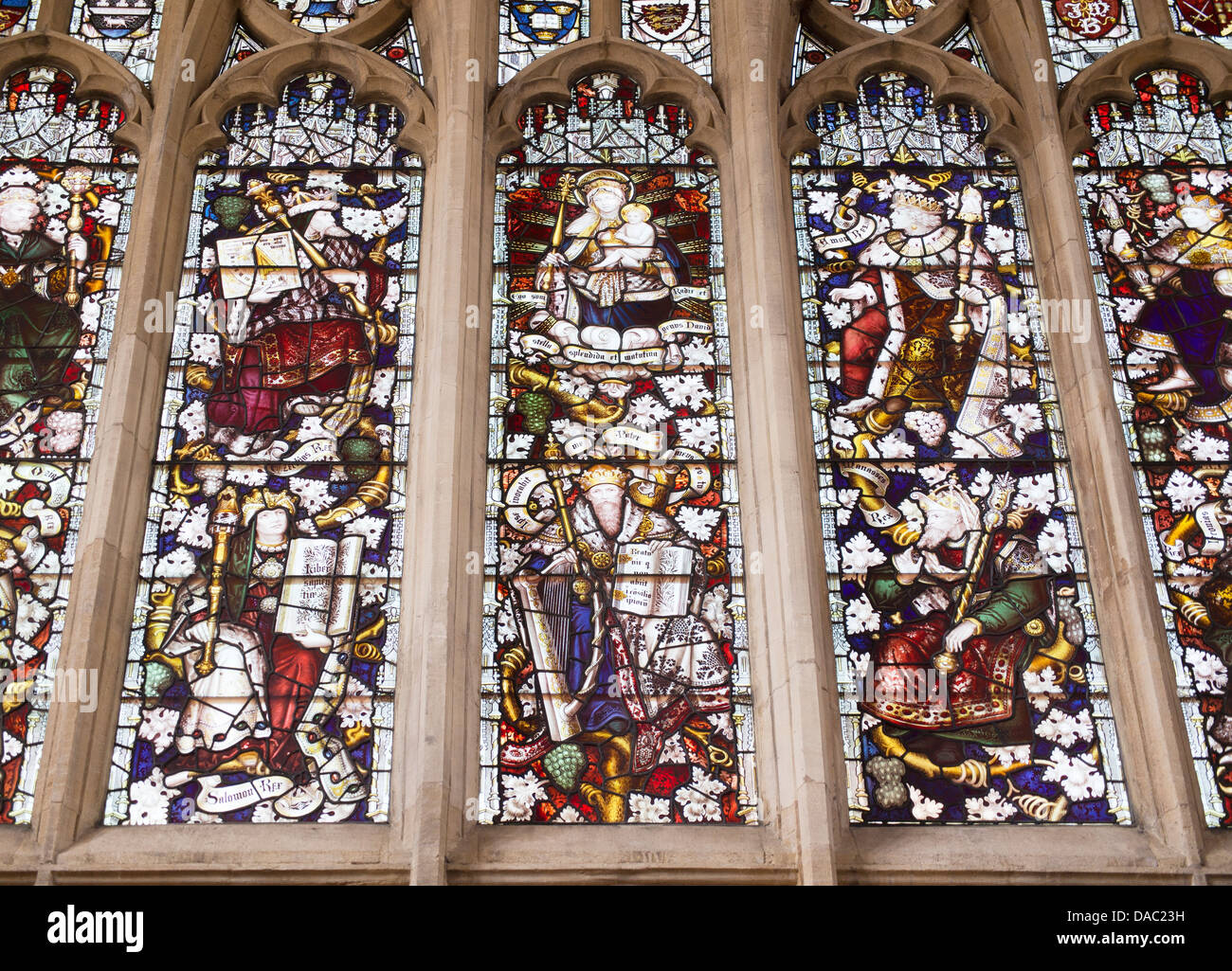 Vidriera de Saint Mary's Church, Oxford 9 Foto de stock