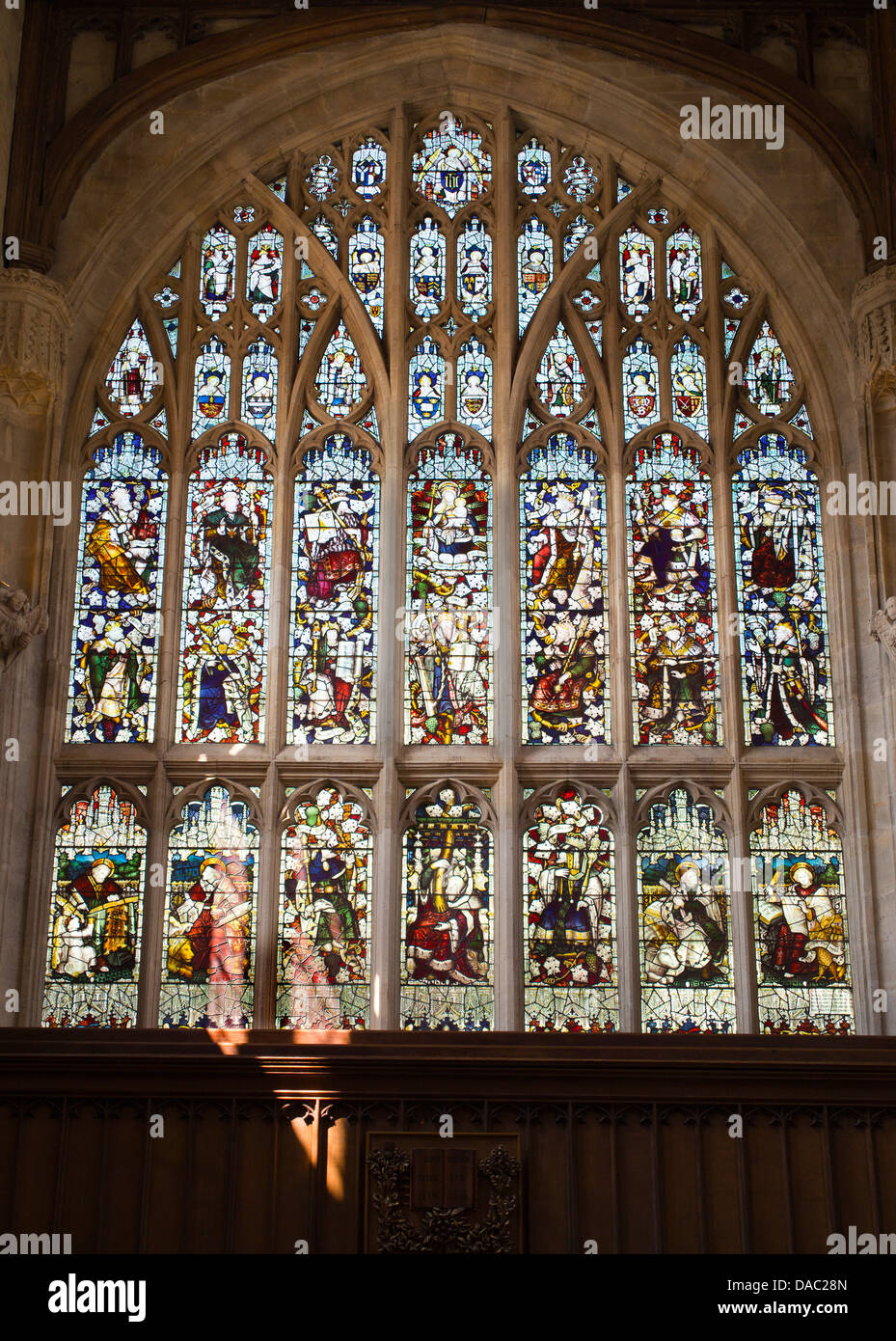 Vidriera de Saint Mary's Church, Oxford 8 Foto de stock
