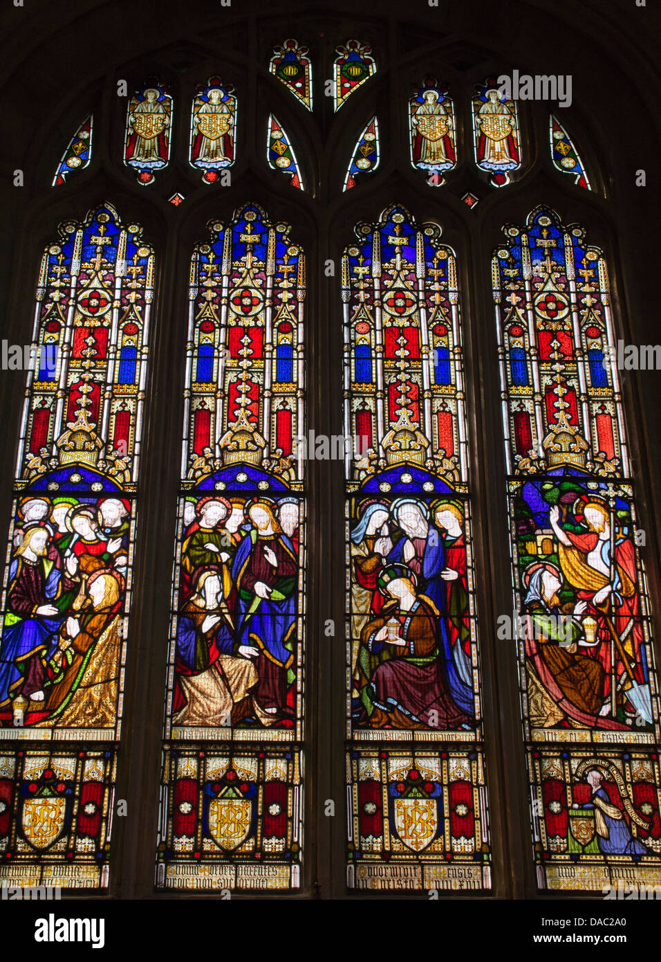 Vidriera de Saint Mary's Church, Oxford 7 Foto de stock