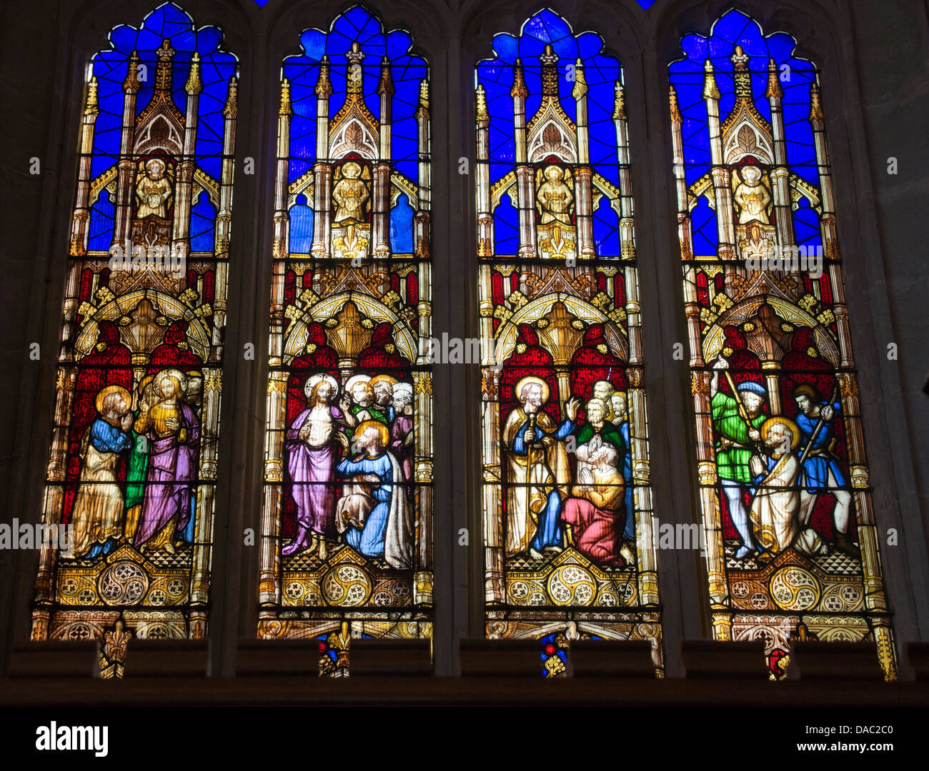 Vidriera de Saint Mary's Church, Oxford 6 Foto de stock