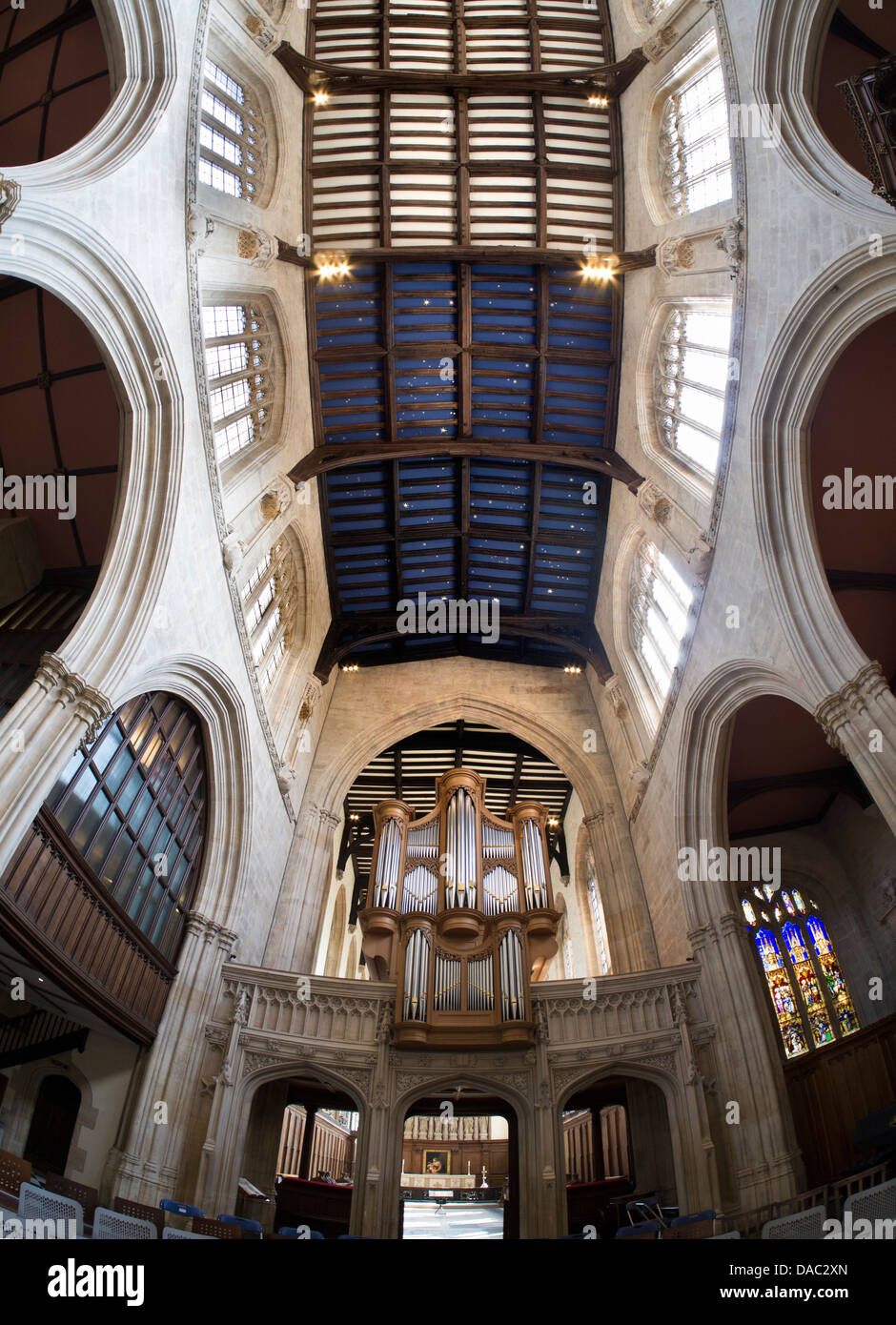 El interior de la iglesia de Saint Mary's, Oxford - fisheye View 4 Foto de stock