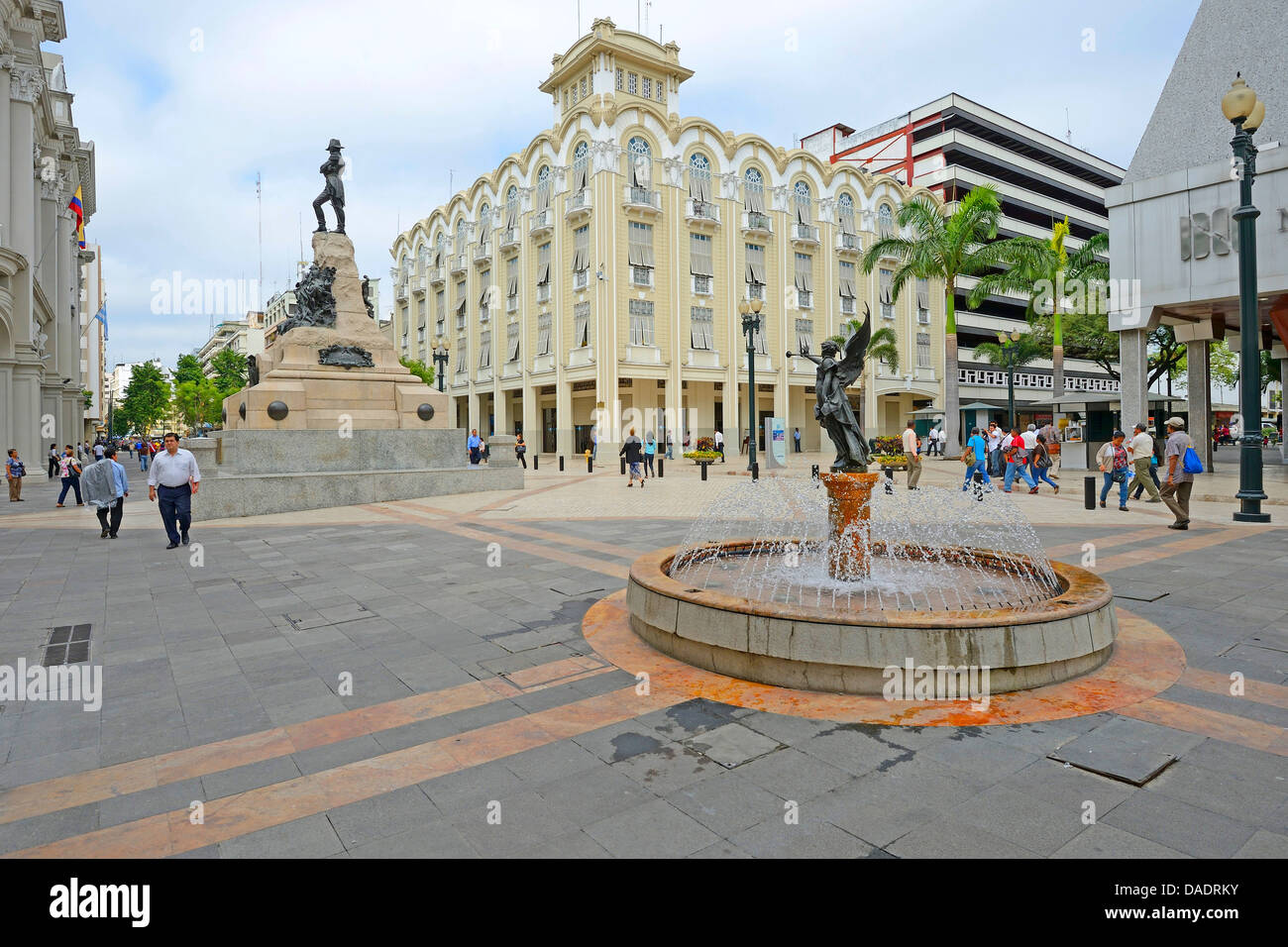 La zona peatonal de la ciudad vieja, Ecuador Guayaquil Foto de stock