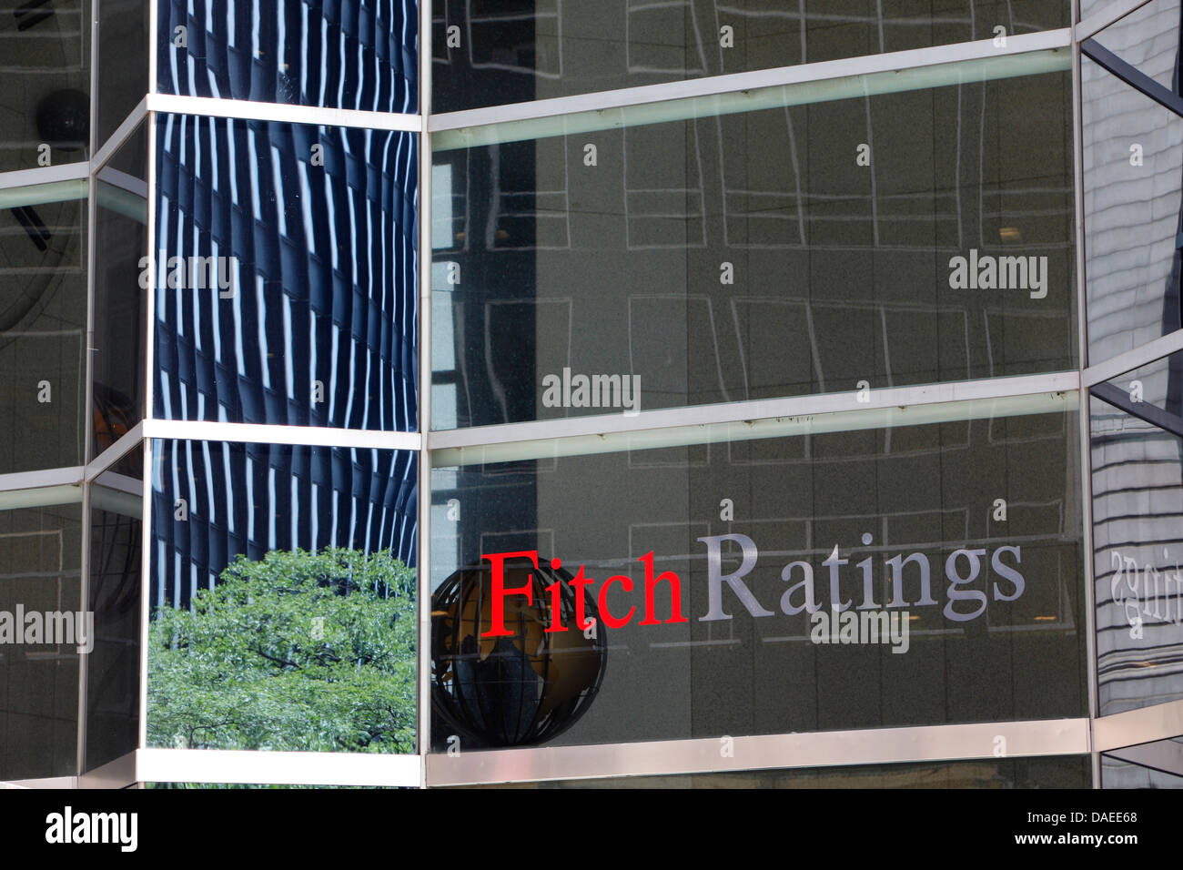 Fitch Ratings en la sede de la ciudad de Nueva York Foto de stock