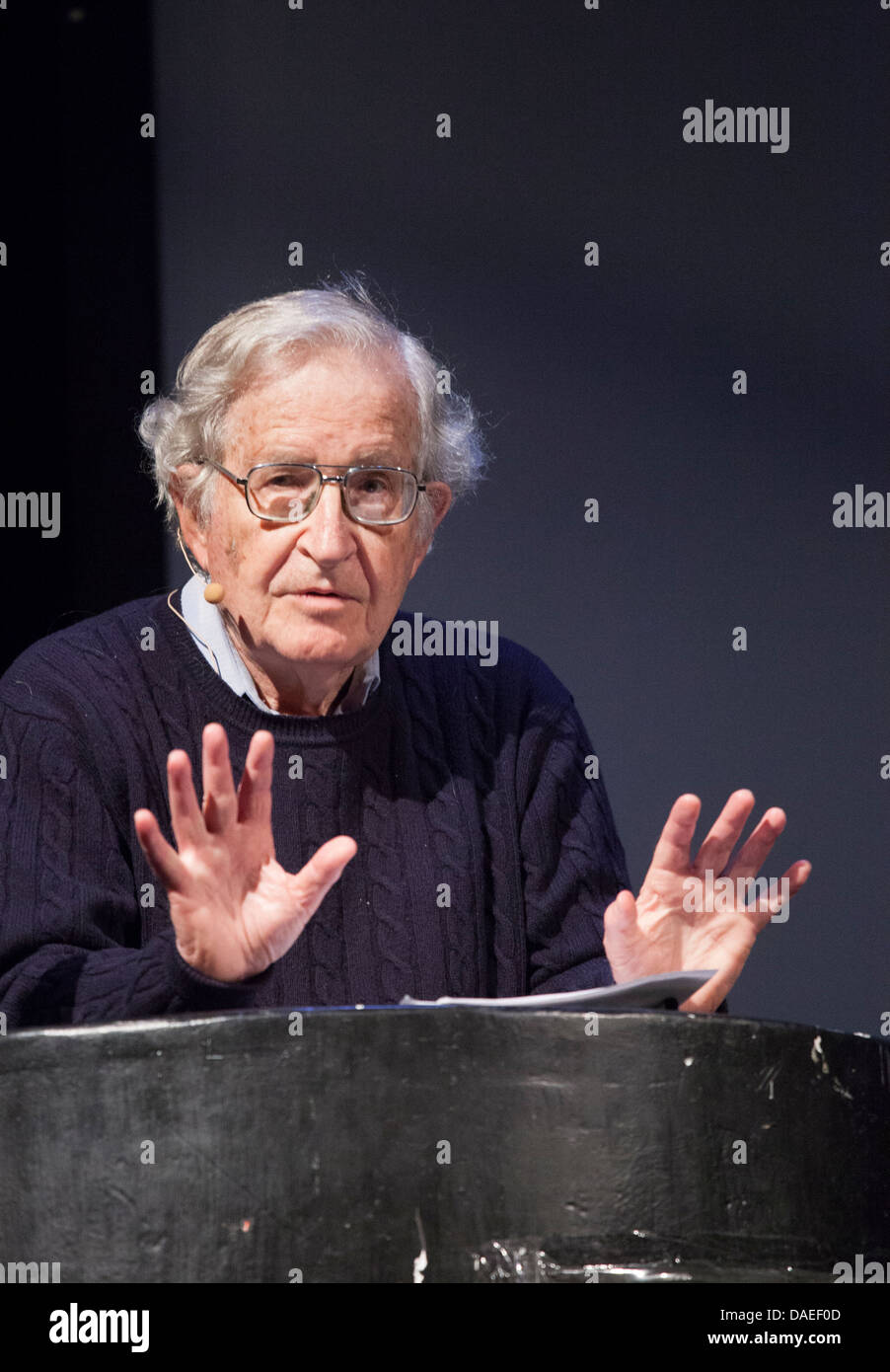 Intelectual estadounidense Noam Chomsky Foto de stock