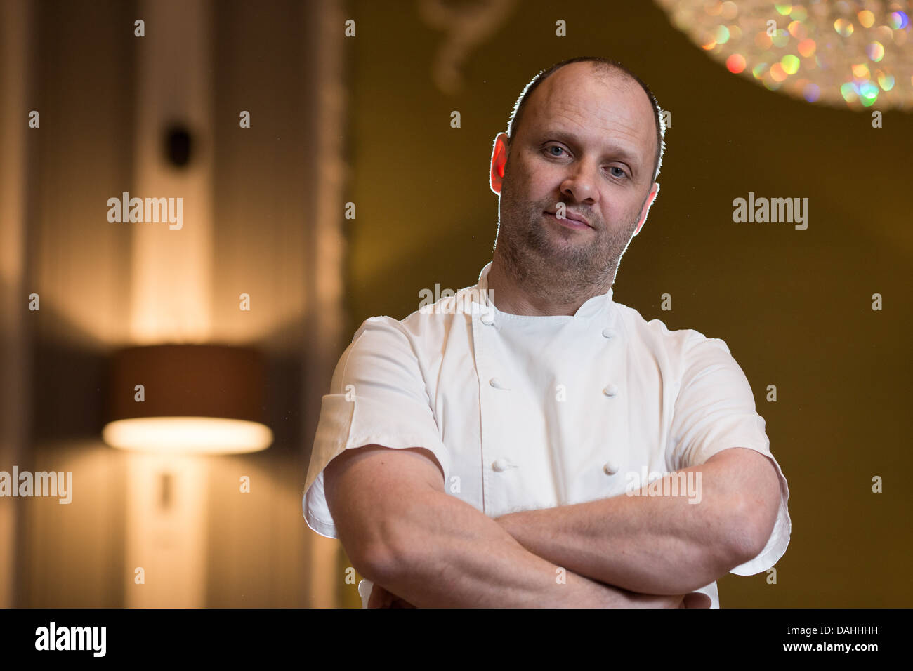 El chef Simon Rogan en el Midland Hotel Manchester Foto de stock