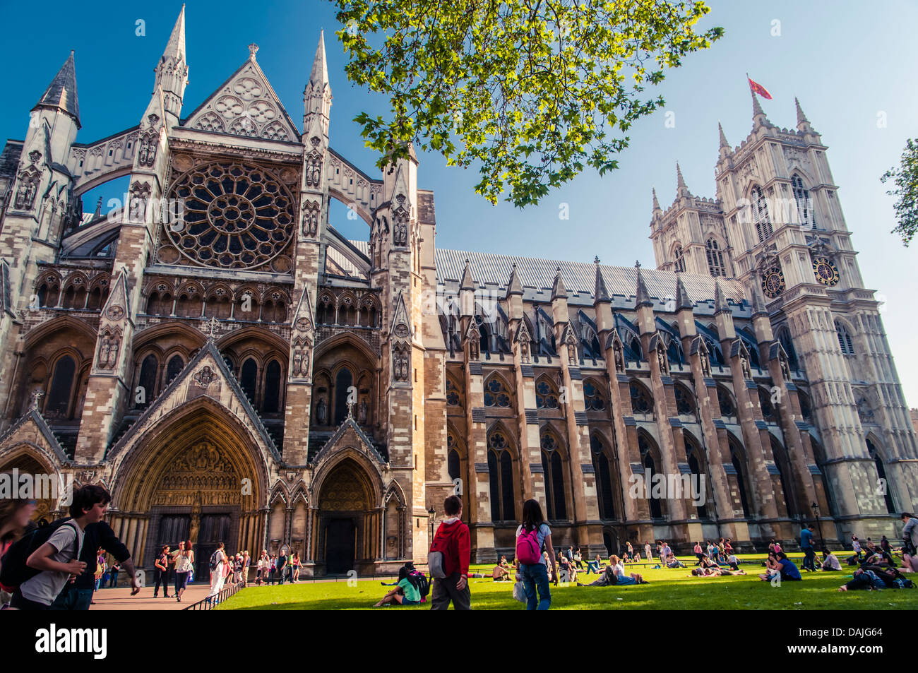 La parte frontal de la catedral de Westminster, Londres, Reino Unido. Foto de stock