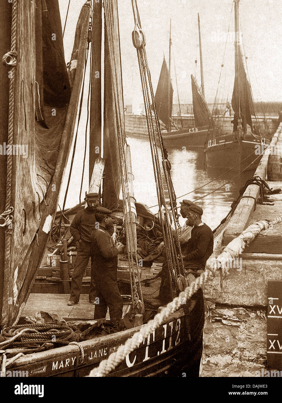 El Puerto de Santa María, Isla de Man 1900 Foto de stock