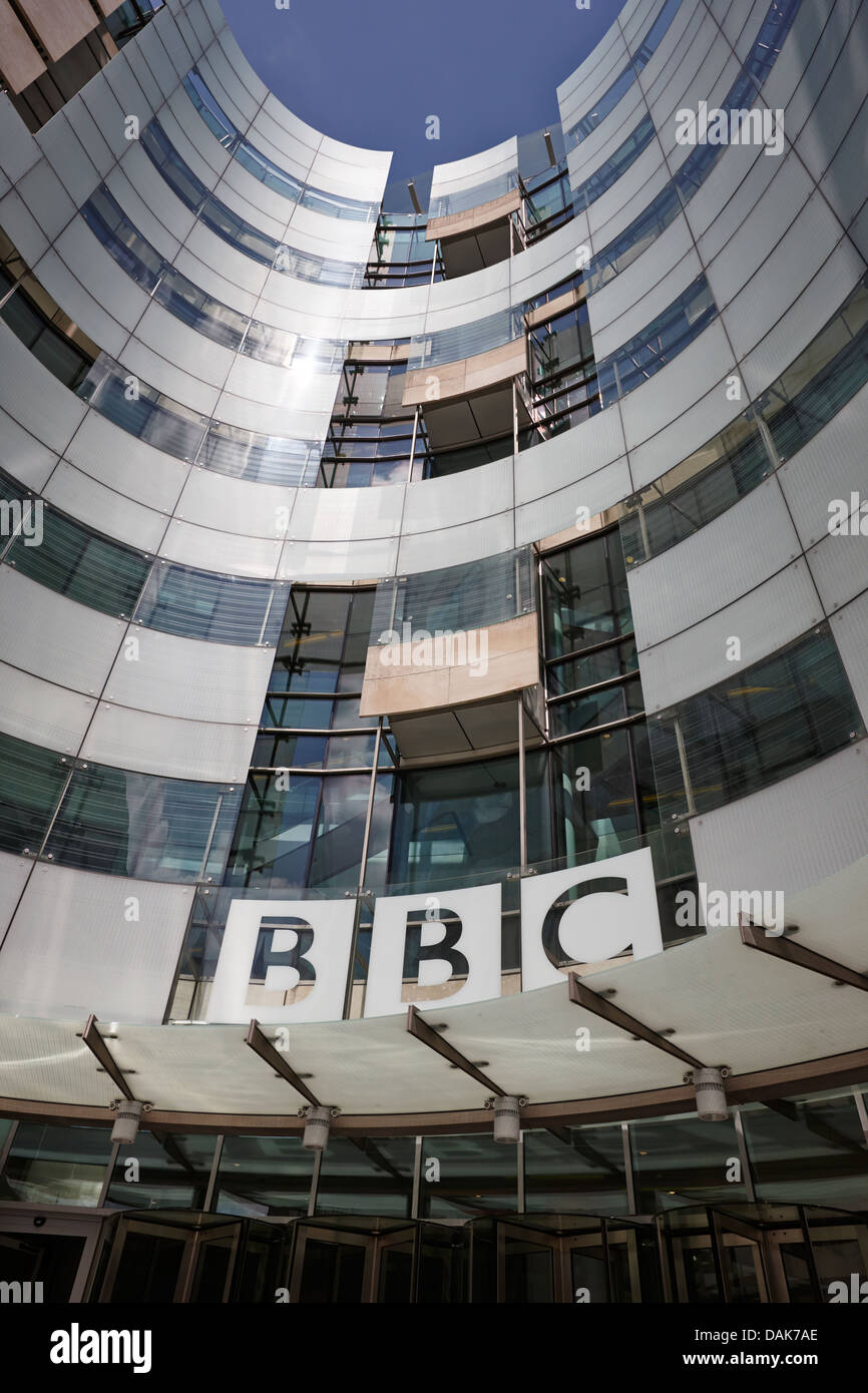 Nueva BBC Broadcasting House de Londres, Inglaterra Foto de stock