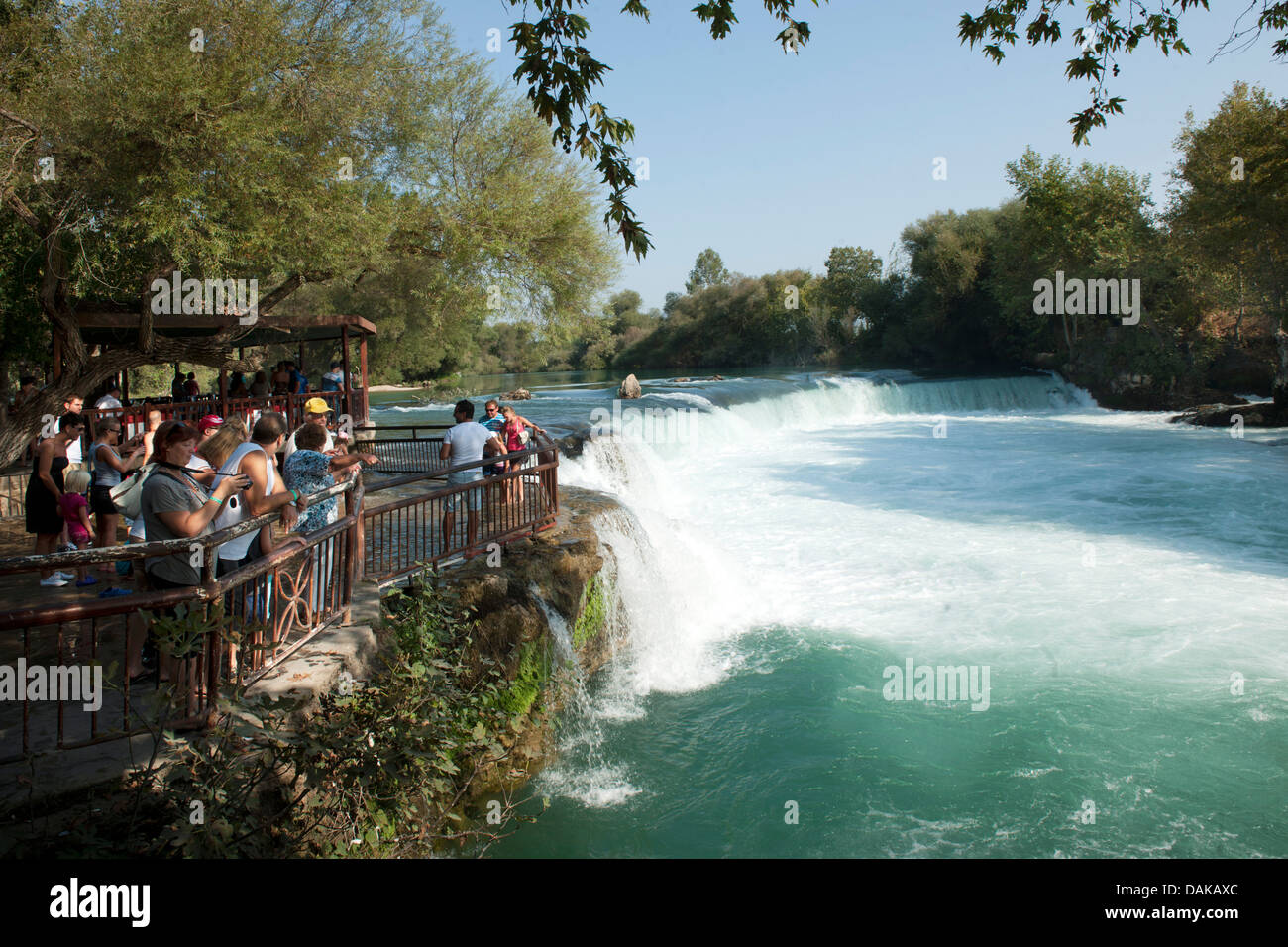 Provinz Türkei, Antalya, Manavgat, Wasserfall (Manavgat Selalesi) des Manavgat-Cayi (MELAS) Foto de stock