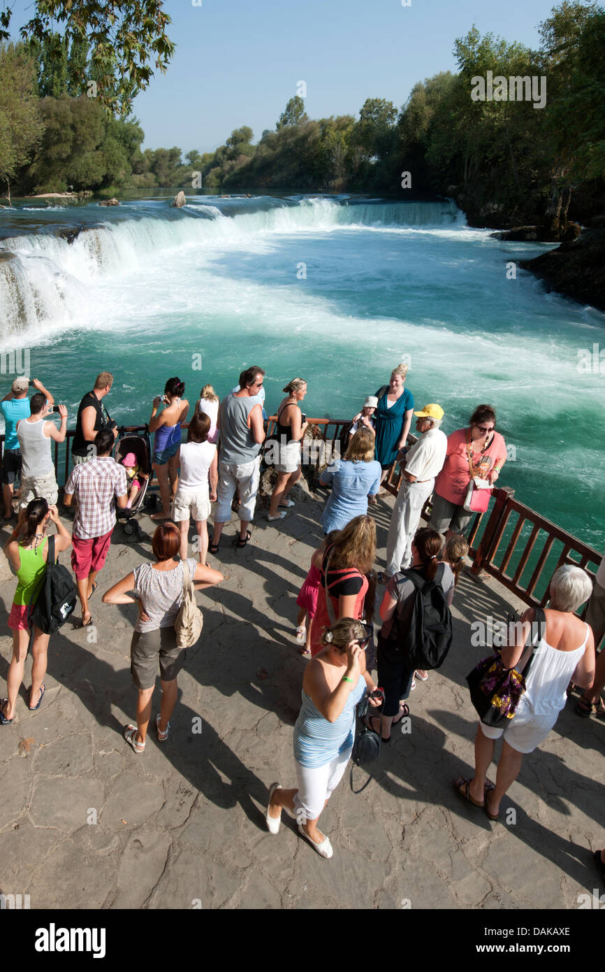 Provinz Türkei, Antalya, Manavgat, Wasserfall (Manavgat Selalesi) des Manavgat-Cayi (MELAS) Foto de stock