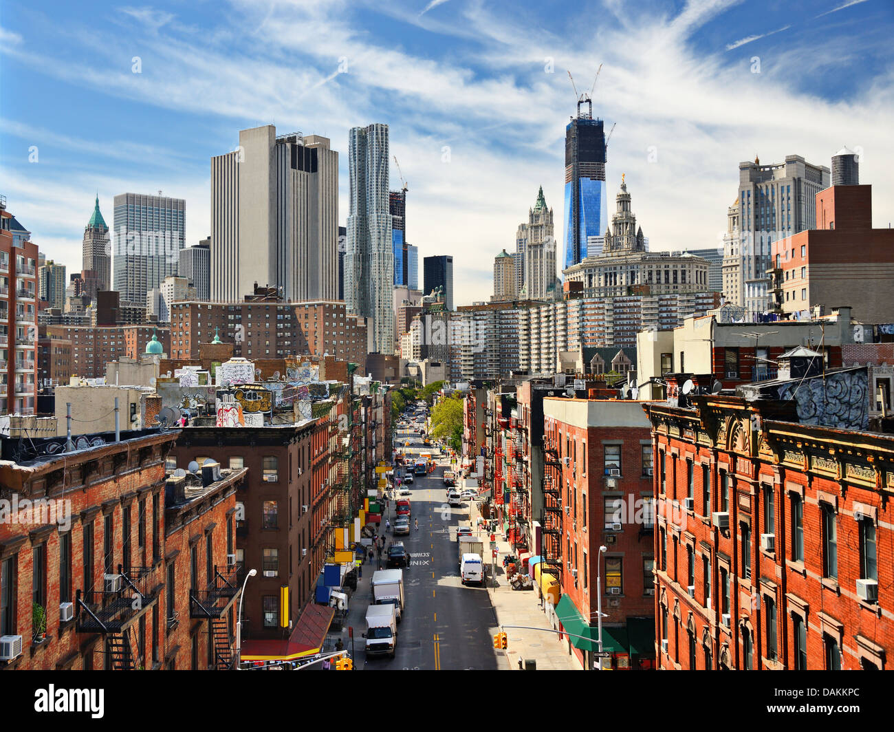 El Lower East Side de Manhattan, Ciudad de Nueva York. Foto de stock