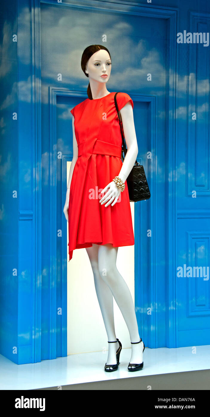 Diseñador de moda vestido Dior couturier Mónaco Riviera Francesa Foto de stock